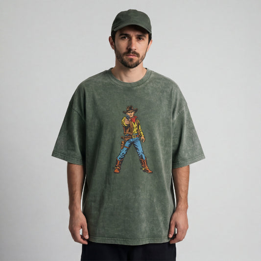 XABARWAN COWBOY STONEWASH Oversized T-Shirt
