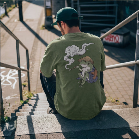 XABARWAN FROG STONEWASH Oversized T-Shirt