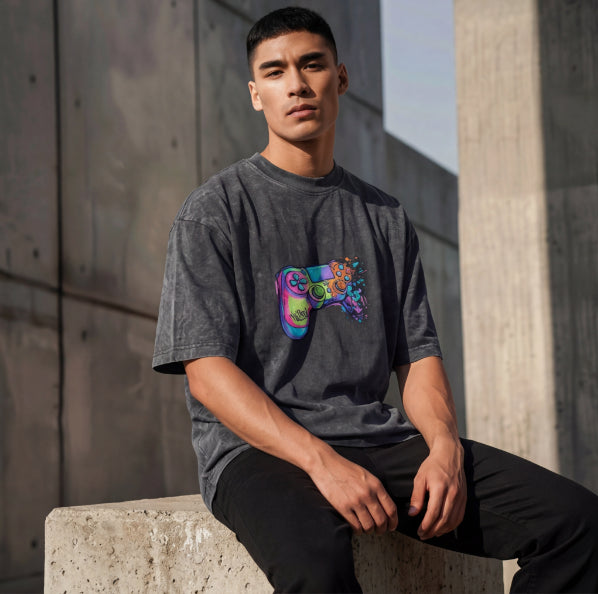XABARWAN GAMER STONEWASH Oversized T-Shirt