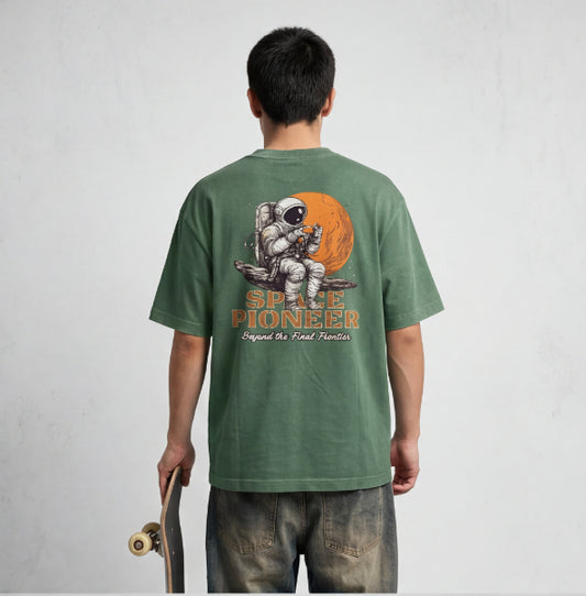 XABARWAN SPACE STONEWASH Oversized T-Shirt