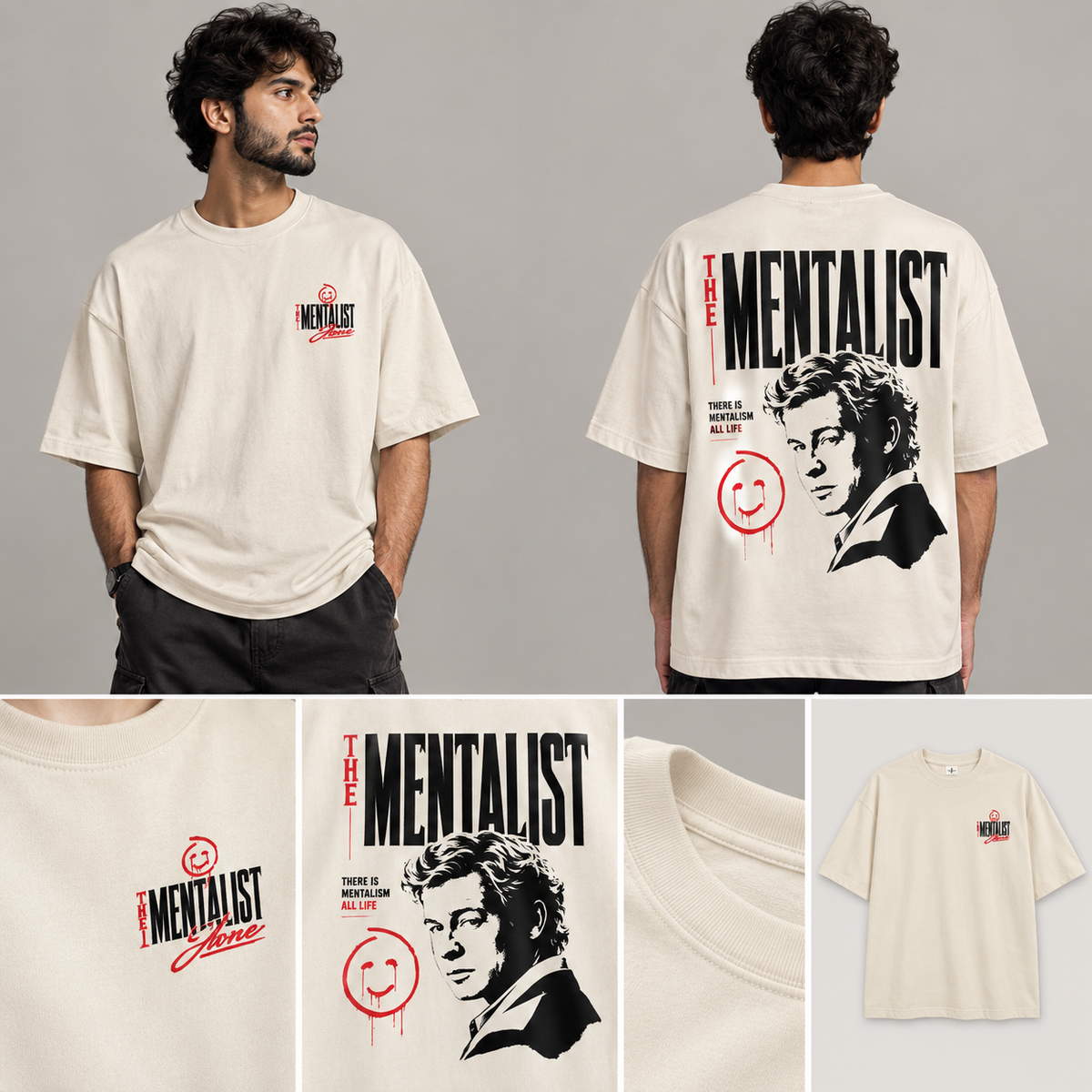 XABARWAN™ The Mentalist Oversized T-Shirt – Off White