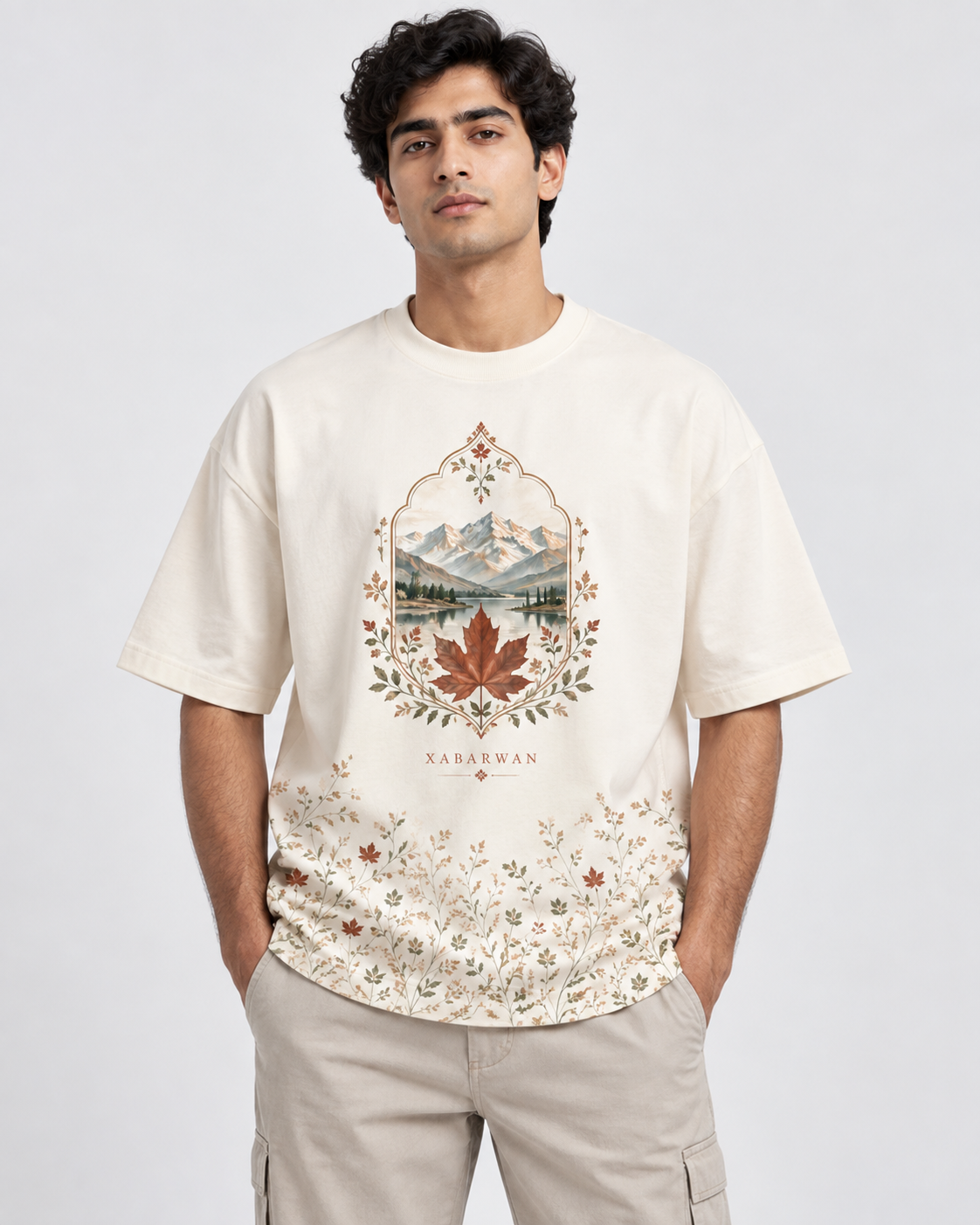 Xabarwan Chinar Valley Heritage Tee – 240 GSM Premium Cotton