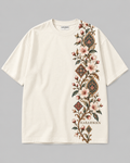 Xabarwan Gulnaar Bloom Heritage Tee – 240 GSM Premium Cotton