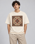 Xabarwan Heritage Carpet Motif Oversized T-Shirt – 240 GSM Premium Cotton