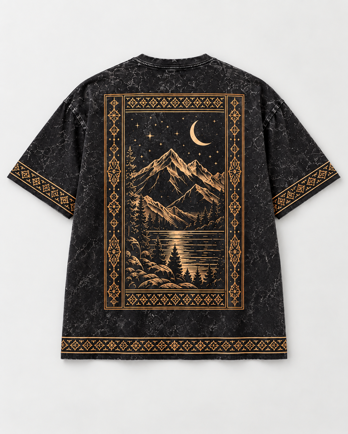 XABARWAN Eternal Horizon Acid Wash Tee