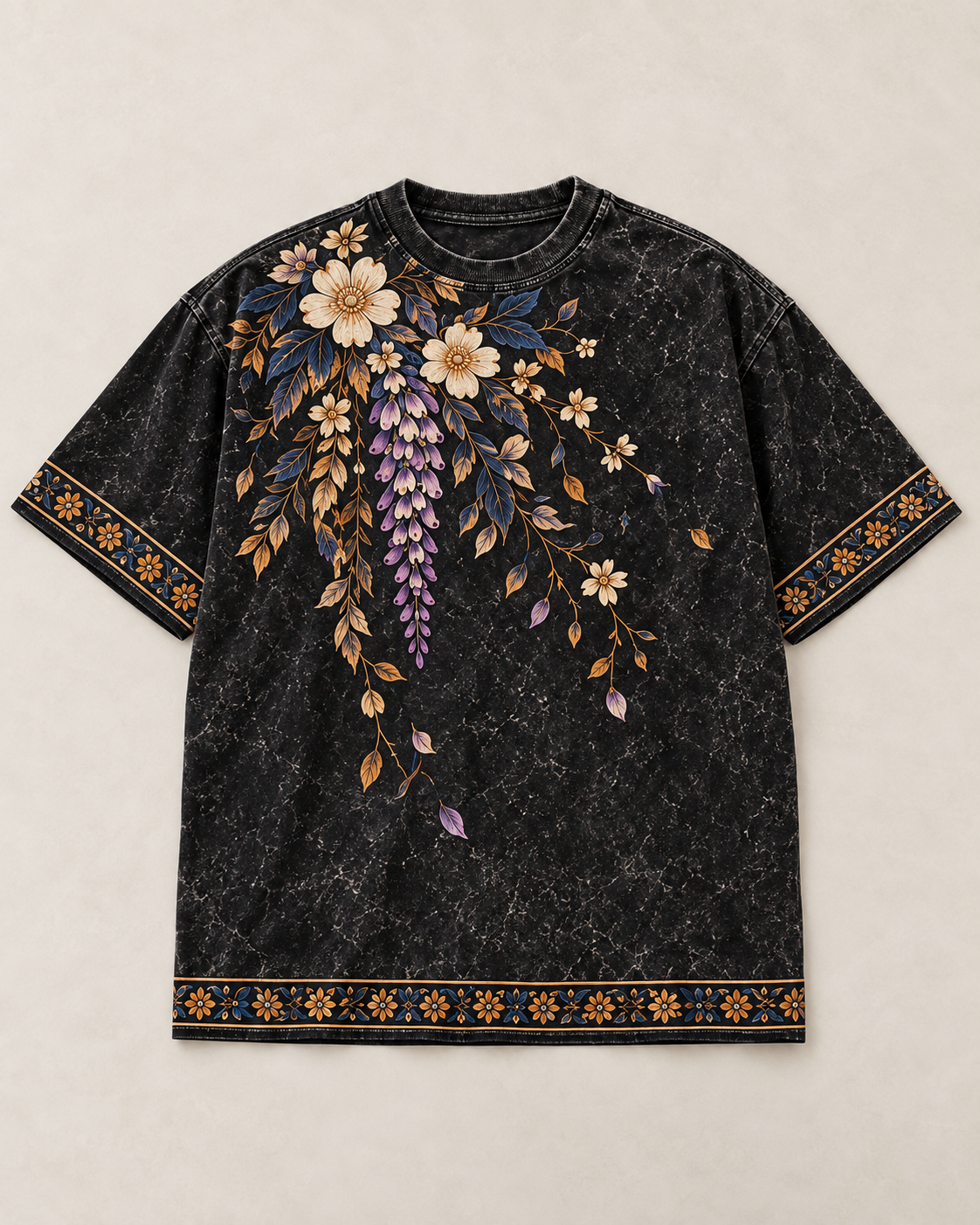 XABARWAN Wild Serenity Acid Wash Tee