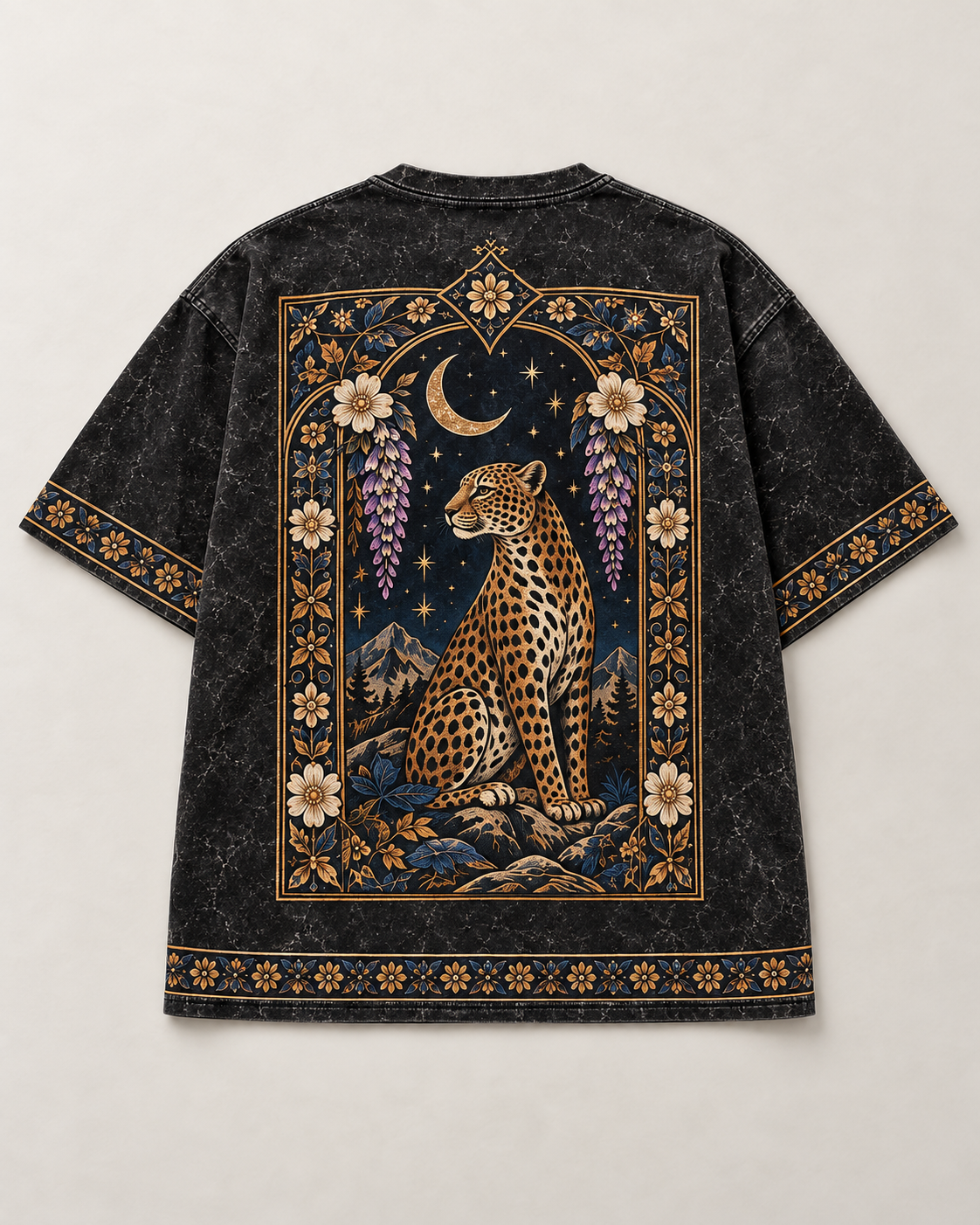 XABARWAN Wild Serenity Acid Wash Tee