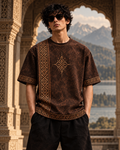 XABARWAN Rooted Realms Acid Wash Tee