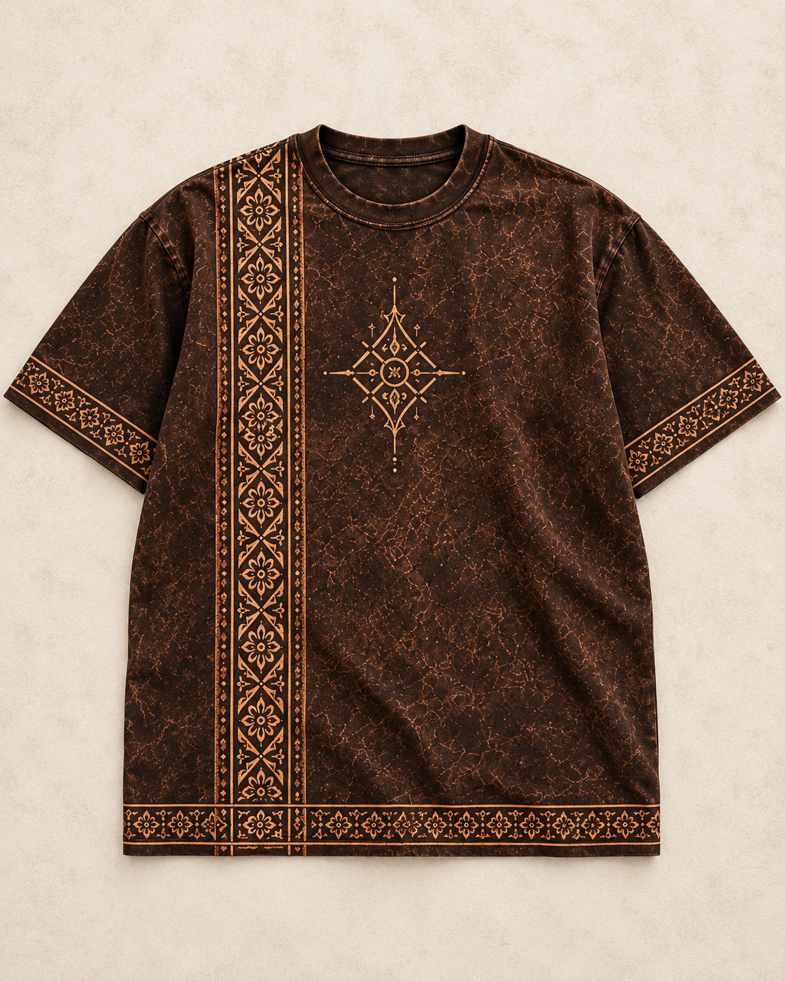 XABARWAN Rooted Realms Acid Wash Tee