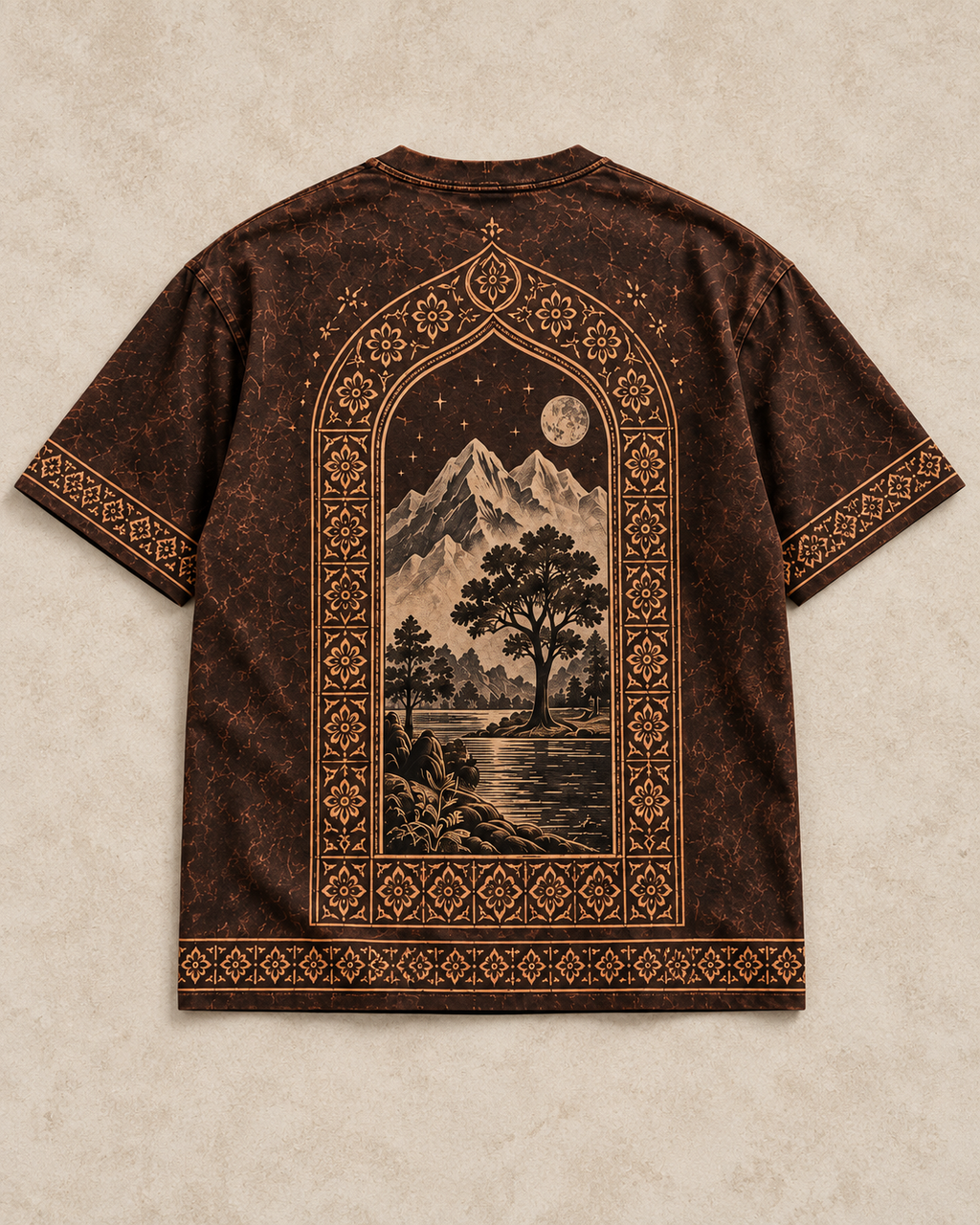 XABARWAN Rooted Realms Acid Wash Tee