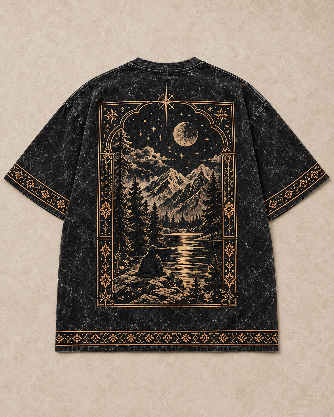 XABARWAN Silent Path Acid Wash Tee