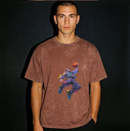 XABARWAN BASEBALL STONEWASH Oversized T-Shirt