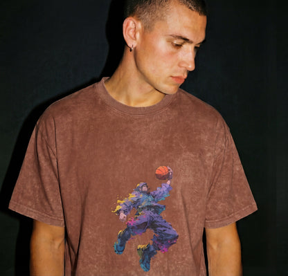 XABARWAN BASEBALL STONEWASH Oversized T-Shirt