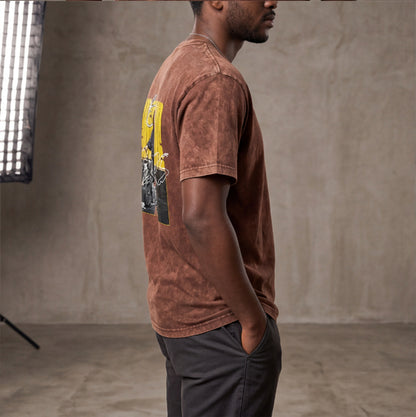 XABARWAN BELIEVE BIKE STONEWASH Oversized T-Shirt