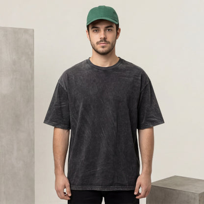 XABARWAN BELIEVE BIKE STONEWASH Oversized T-Shirt