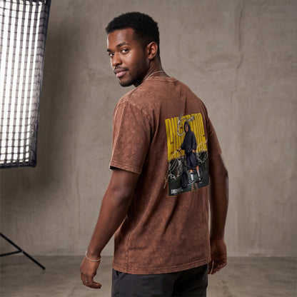 XABARWAN BELIEVE BIKE STONEWASH Oversized T-Shirt