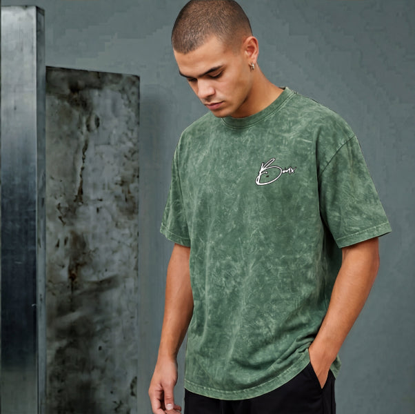 XABARWAN BELIEVE BIKE STONEWASH Oversized T-Shirt