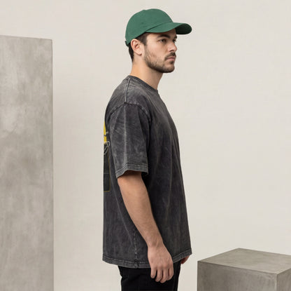 XABARWAN BELIEVE BIKE STONEWASH Oversized T-Shirt