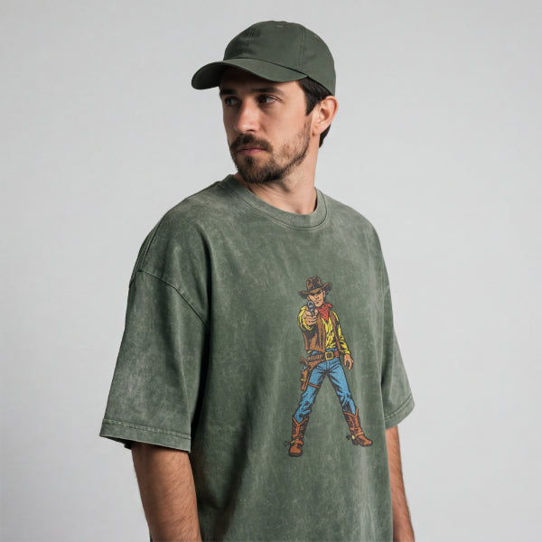 XABARWAN COWBOY STONEWASH Oversized T-Shirt