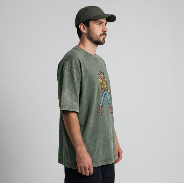 XABARWAN COWBOY STONEWASH Oversized T-Shirt