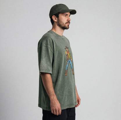 XABARWAN COWBOY STONEWASH Oversized T-Shirt