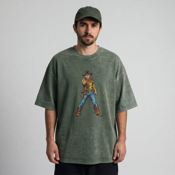 XABARWAN COWBOY STONEWASH Oversized T-Shirt