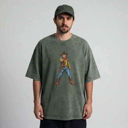XABARWAN COWBOY STONEWASH Oversized T-Shirt