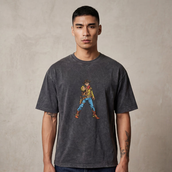 XABARWAN COWBOY STONEWASH Oversized T-Shirt