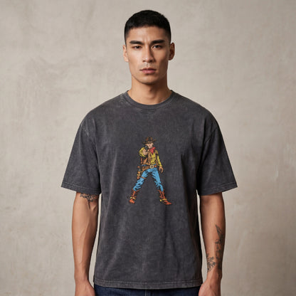 XABARWAN COWBOY STONEWASH Oversized T-Shirt