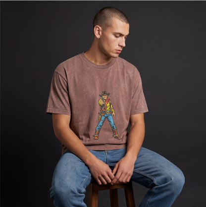 XABARWAN COWBOY STONEWASH Oversized T-Shirt