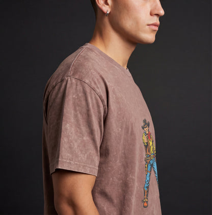 XABARWAN COWBOY STONEWASH Oversized T-Shirt