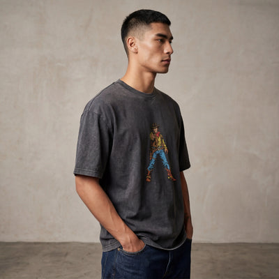 XABARWAN COWBOY STONEWASH Oversized T-Shirt