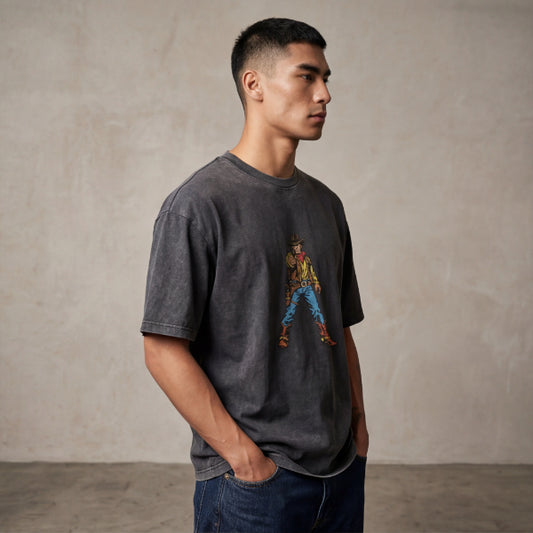 XABARWAN COWBOY STONEWASH Oversized T-Shirt