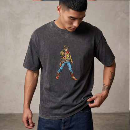 XABARWAN COWBOY STONEWASH Oversized T-Shirt