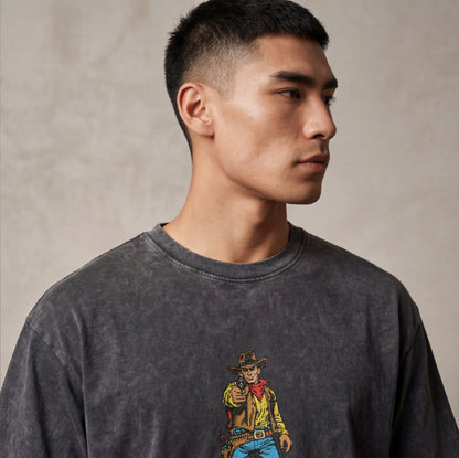 XABARWAN COWBOY STONEWASH Oversized T-Shirt