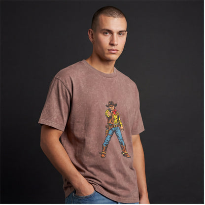 XABARWAN COWBOY STONEWASH Oversized T-Shirt