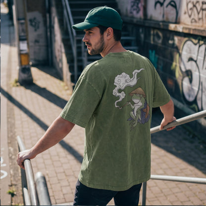 XABARWAN FROG STONEWASH Oversized T-Shirt