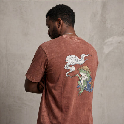 XABARWAN FROG STONEWASH Oversized T-Shirt