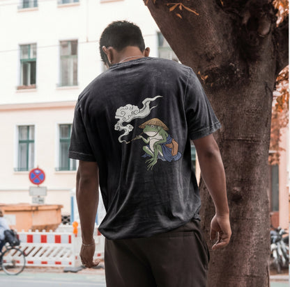 XABARWAN FROG STONEWASH Oversized T-Shirt