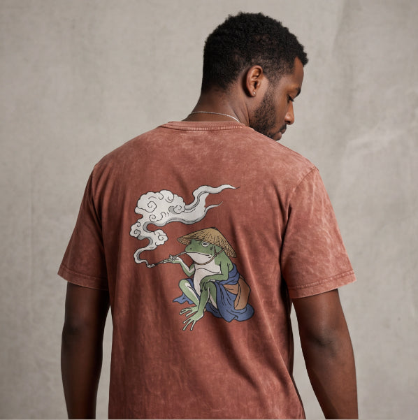XABARWAN FROG STONEWASH Oversized T-Shirt