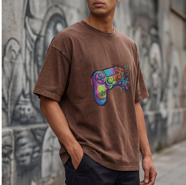 XABARWAN GAMER STONEWASH Oversized T-Shirt