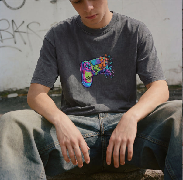 XABARWAN GAMER STONEWASH Oversized T-Shirt