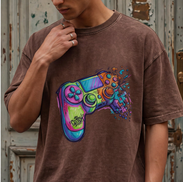 XABARWAN GAMER STONEWASH Oversized T-Shirt