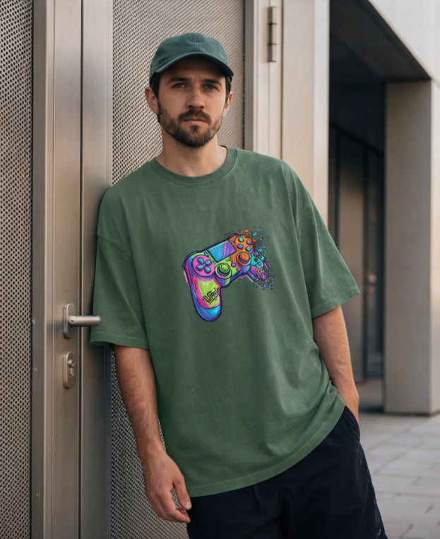XABARWAN GAMER STONEWASH Oversized T-Shirt