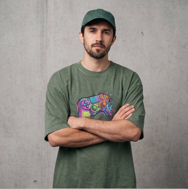 XABARWAN GAMER STONEWASH Oversized T-Shirt