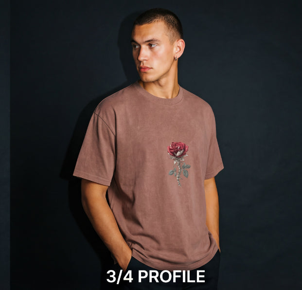 XABARWAN ROSE STONEWASH Oversized T-Shirt