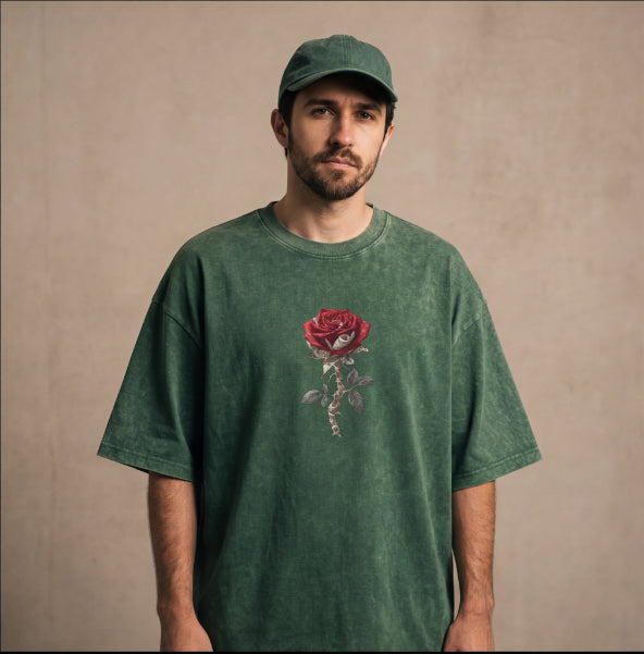 XABARWAN ROSE STONEWASH Oversized T-Shirt