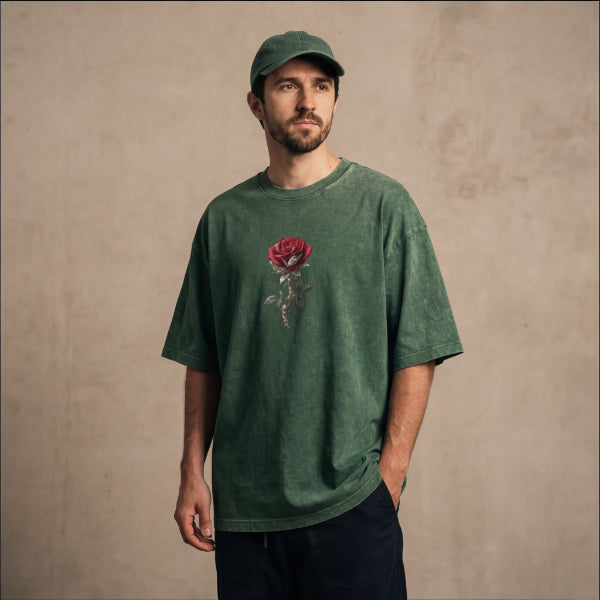 XABARWAN ROSE STONEWASH Oversized T-Shirt