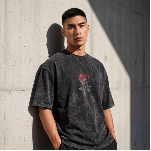 XABARWAN ROSE STONEWASH Oversized T-Shirt