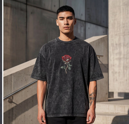 XABARWAN ROSE STONEWASH Oversized T-Shirt